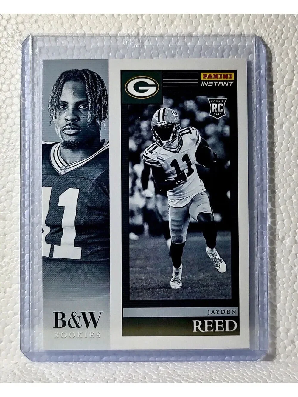 Jayden Reed 2023 Panini NFL #25 Black & White Rookies Card Packers 1/216